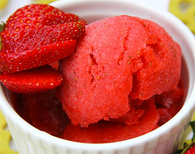 sorbet fraise